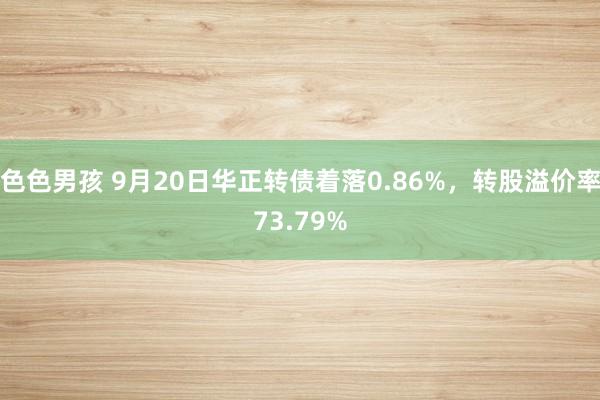 色色男孩 9月20日华正转债着落0.86%，转股溢价率73.79%