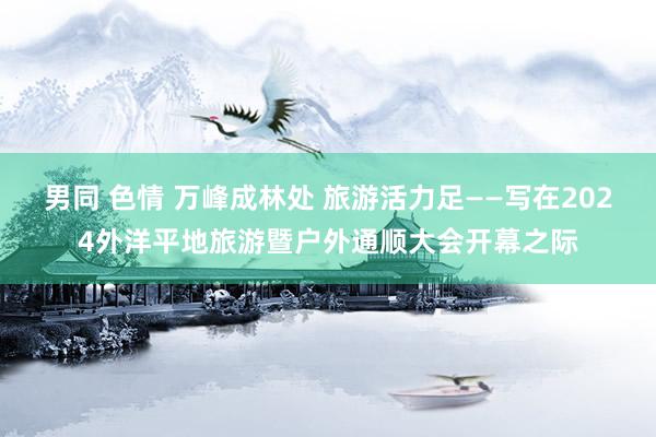 男同 色情 万峰成林处 旅游活力足——写在2024外洋平地旅游暨户外通顺大会开幕之际