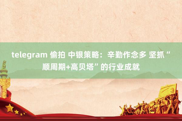 telegram 偷拍 中银策略：辛勤作念多 坚抓“顺周期+高贝塔”的行业成就