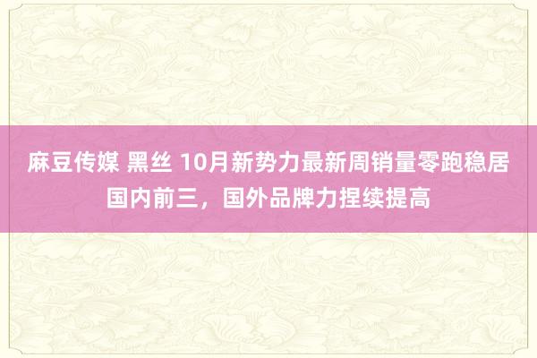 麻豆传媒 黑丝 10月新势力最新周销量零跑稳居国内前三，国外品牌力捏续提高