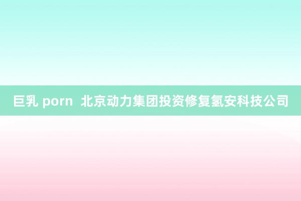 巨乳 porn  北京动力集团投资修复氢安科技公司