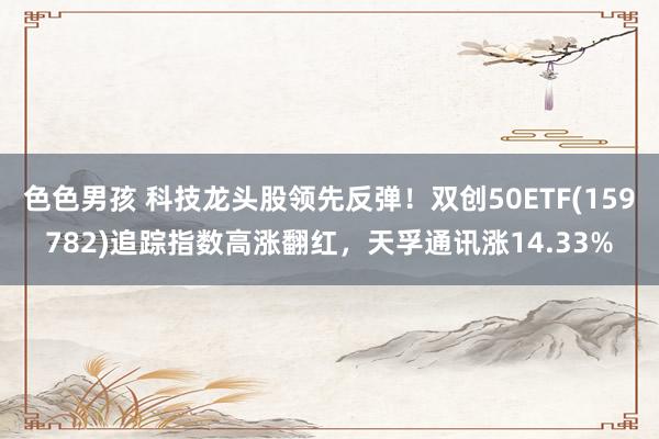 色色男孩 科技龙头股领先反弹！双创50ETF(159782)追踪指数高涨翻红，天孚通讯涨14.33%