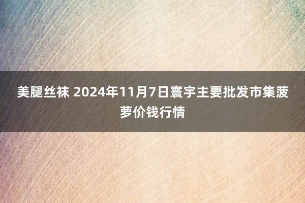 美腿丝袜 2024年11月7日寰宇主要批发市集菠萝价钱行情