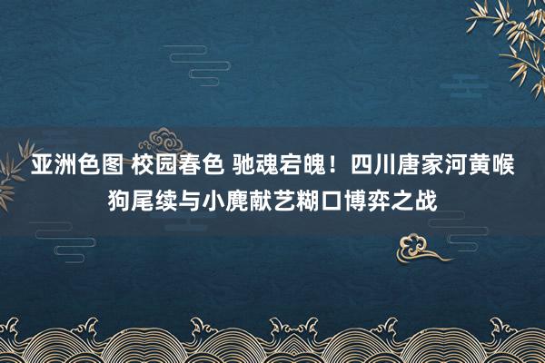 亚洲色图 校园春色 驰魂宕魄！四川唐家河黄喉狗尾续与小麂献艺糊口博弈之战