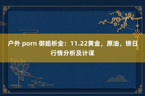 户外 porn 御姐析金：11.22黄金，原油，镑日行情分析及计谋