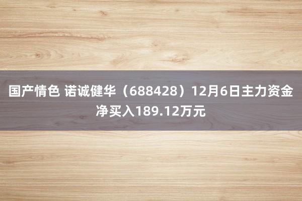 国产情色 诺诚健华（688428）12月6日主力资金净买入189.12万元