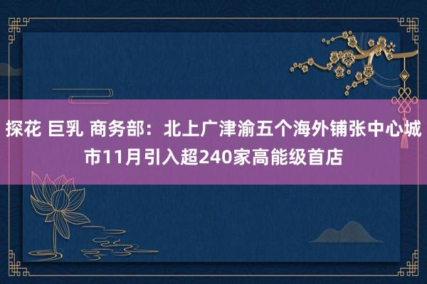 探花 巨乳 商务部：北上广津渝五个海外铺张中心城市11月引入超240家高能级首店