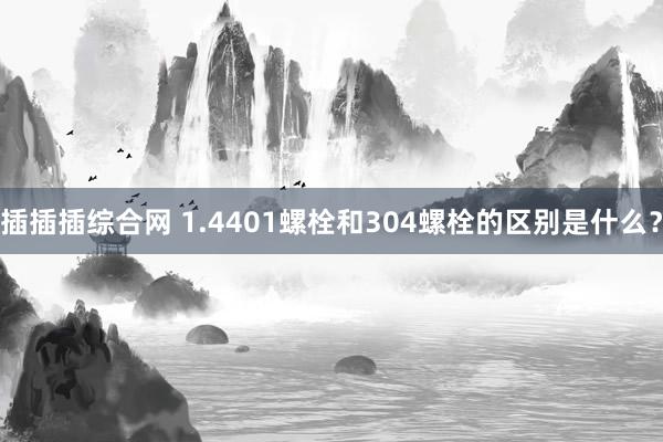 插插插综合网 1.4401螺栓和304螺栓的区别是什么？