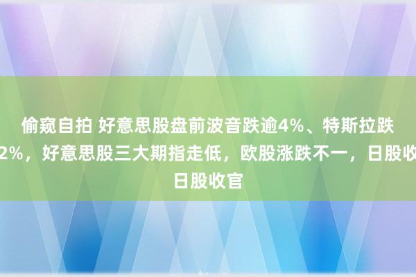 偷窥自拍 好意思股盘前波音跌逾4%、特斯拉跌超2%，好意思股三大期指走低，欧股涨跌不一，日股收官