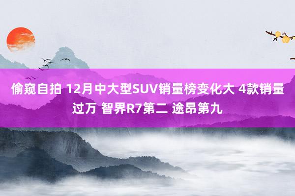 偷窥自拍 12月中大型SUV销量榜变化大 4款销量过万 智界R7第二 途昂第九