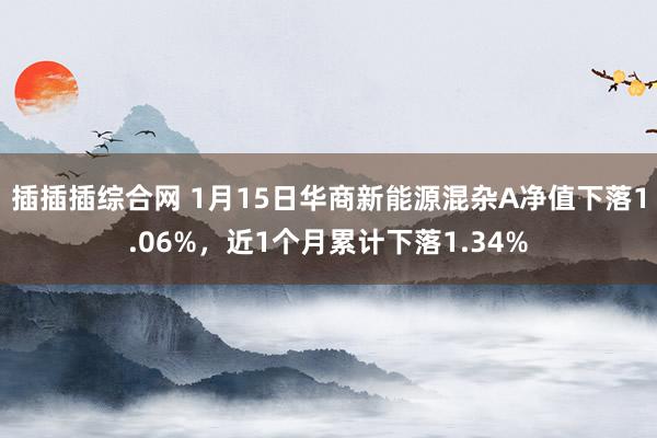 插插插综合网 1月15日华商新能源混杂A净值下落1.06%，近1个月累计下落1.34%